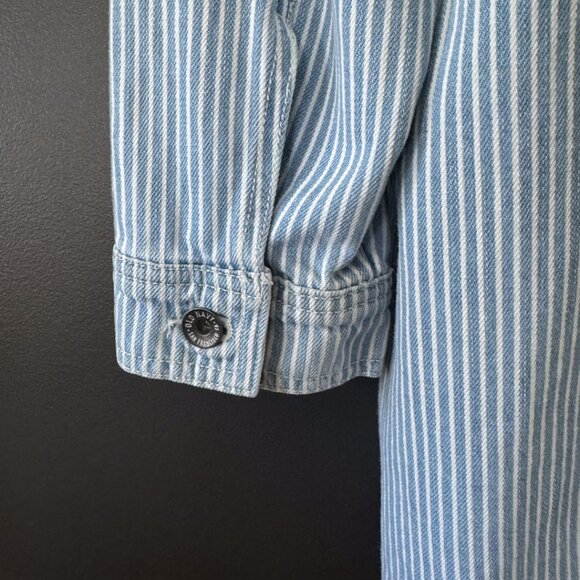 Old Navy Railroad-Stripe Jean Shacket PLUS 2X NWT - Picture 4 of 7
